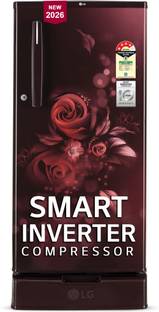 LG 185 L Direct Cool Single Door 4 Star Refrigerator with Base Drawer with Smart Inverter Compressor,...