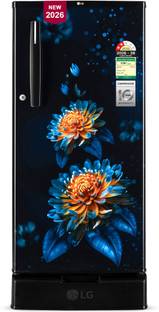 LG 185 L Direct Cool Single Door 2 Star Refrigerator with Base Drawer with Chiller Tray, Works withou...