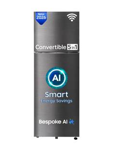 Samsung 330 L Frost Free Double Door 3 Star Refrigerator  with Convertible 5-in-1, Wifi Enabled, Bespo...