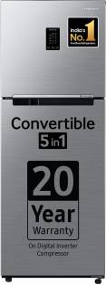 SAMSUNG 301 L Frost Free Double Door 3 Star Convertible Refrigerator  with Convertible 5-in-1 Digital ...