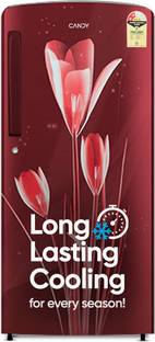 CANDY 185 L Direct Cool Single Door 2 Star Refrigerator with Toughed glass Shelves ,Stabilizer Free O...