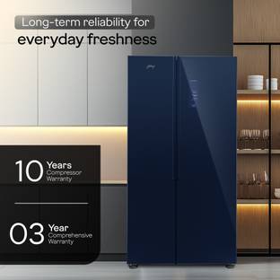 Godrej 600 L Frost Free Side by Side 3 Star Refrigerator  with Smart Convertible AI Powered 3 Intellig...