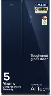 Godrej 600 L Frost Free Side by Side 3 Star Refrigerator with Smart Convertible AI Powered 3 Intellig...