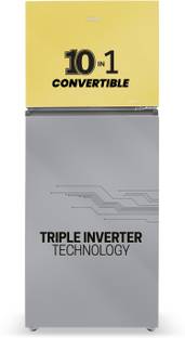 Haier 328 L Frost Free Double Door Top Mount 3 Star Convertible Refrigerator  with Glass DoorConvertible 14-in-1,1 hour Icing