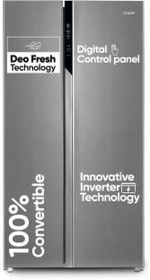 CANDY 602 L Frost Free Side by Side Refrigerator  with 100 % Convertible refrigerator with Deo Fresh Technology , Innovative Inverter Compressor Technology