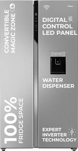 Haier 596 L Frost Free Side by Side Convertible Refrigerator  with Water Dispenser100% Convertible Fri...