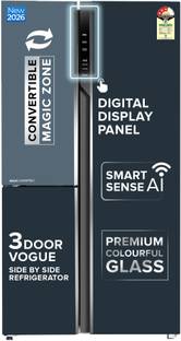 Haier 598 L Frost Free Side by Side 3 Star Convertible Refrigerator with Wi-Fi, Inverter, Digital Dis...