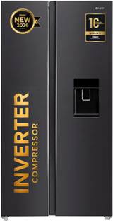 CANDY 534 L Frost Free Side by Side 3 Star Refrigerator with Water Dispenser, 360 degree Magic Coolin...