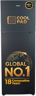 Haier 240 L Frost Free Double Door 1 Star Convertible Refrigerator with Freezer at Top, 200% Faster I...