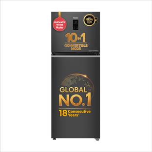 Haier 328 L Frost Free Double Door 2 Star Convertible Refrigerator with Triple Inverter , 10 In 1 Con...