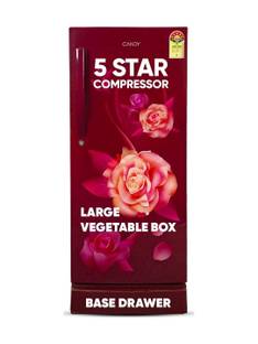 CANDY 190 L Direct Cool Single Door 5 Star Refrigerator with Base Drawer with Jumbo Fruit and vegetab...