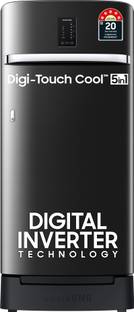 Samsung 189 L Direct Cool Single Door 5 Star Refrigerator with Base Drawer  with Digi-Touch Cool Digital Inverter with Display
