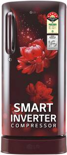 LG 185 l Direct Cool Single Door 5 Star Refrigerator with Base Drawer  with Smart Inverter Compressor, Fast Ice Making