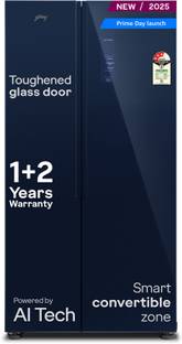Godrej 600 L Frost Free Side by Side 3 Star Refrigerator  with Smart Convertible AI Powered 3 Intellig...