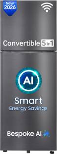 Samsung 419 L Frost Free Double Door 3 Star Refrigerator with Convertible 5-in-1, Wifi Enabled, Bespo...
