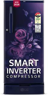LG 185 L Direct Cool Single Door 4 Star Refrigerator with Base Drawer  with Smart Inverter Compressor,...