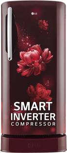 LG 201 L Direct Cool Single Door 4 Star Refrigerator with Base Drawer  with Smart Inverter Compressor, Smart Connect, Fast Ice Making