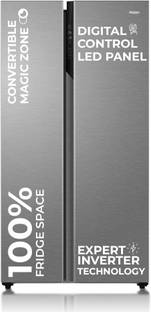Haier 596 L Frost Free Side by Side Convertible Refrigerator  with 100% Convertible Fridge SpaceDigita...