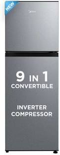 Midea 233 L Frost Free Double Door Top Mount 2 Star Convertible Refrigerator