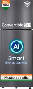 Samsung 419 L Frost Free Double Door 3 Star Refrigerator  with Convertible 5-in-1, Wifi Enabled, Bespo...