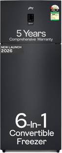 Godrej 472 L Frost Free Double Door 1 Star Refrigerator  with AI Powered 6-in-1 Freezer Convertible Ad...