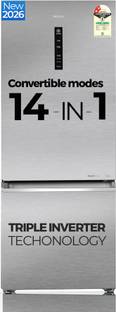 Haier 325 L Frost Free Double Door 2 Star Refrigerator  with Freezer at Bottom, Triple Inverter & Dual...