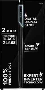 Haier 602 L Frost Free Side by Side 3 Star Convertible Refrigerator  with 100% Convertible Fridge SpaceWi-FiDigital Control Panel360 Degree CoolingMagic Convertible ZoneExpert Inverter 2-Door