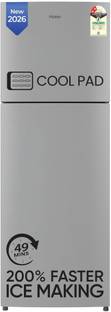 Haier 240 L Frost Free Double Door 2 Star Refrigerator  with Freezer at Top, 200% Faster Ice Making in...