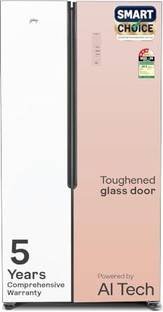 Godrej 600 L Frost Free Side by Side 3 Star Refrigerator  with Powered By AI, Smart convertible Zones ...