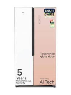 Godrej 600 L Frost Free Side by Side 3 Star Refrigerator with Powered By AI, Smart convertible Zones ...