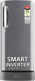 LG 185 L Direct Cool Single Door 5 Star Refrigerator with Base Drawer  with Smart Inverter Compressor, Fast Ice Making