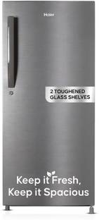 Haier 190 L Direct Cool Single Door 4 Star Refrigerator  with Toughned Glass ShelfLarge Vegetable Box