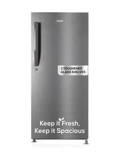 Haier 190 L Direct Cool Single Door 4 Star Refrigerator  with Toughned Glass ShelfLarge Vegetable Box