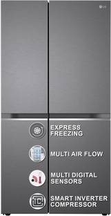 LG 655 L Frost Free Side by Side Refrigerator  with Smart Inverter Compressor, Express Freeze & Multi Air-Flow