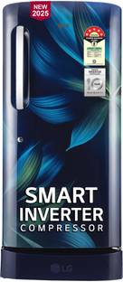 LG 210 L Direct Cool Single Door 5 Star Refrigerator with Base Drawer  with Smart Inverter Compressor, Moist 'N' Fresh, Fast Ice Making