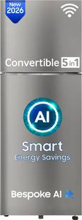 Samsung 396 L Frost Free Double Door 2 Star Refrigerator with Convertible 5-in-1, Wifi Enabled, Bespo...