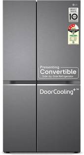 LG 650 L Frost Free Side by Side Convertible Refrigerator  with Smart Inverter Compressor, Door Cooling+, Multi Air Flow & Smart Diagnosis