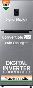 Samsung 301 L Frost Free Double Door 2 Star Refrigerator  with Convertible 5-in-1, Digital Inverter, D...