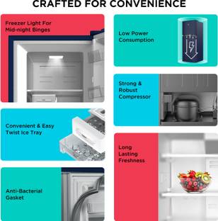 BLACK+DECKER 241 L Frost Free Double Door 3 Star Refrigerator