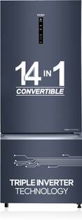 Haier 445 L Frost Free Double Door Bottom Mount 2 Star Convertible Refrigerator  with Convertible 14-in-11 hour IcingDigital Control Panel