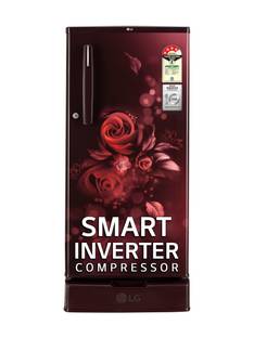 LG 185 L Direct Cool Single Door 4 Star Refrigerator with Base Drawer  with Smart Inverter Compressor,...