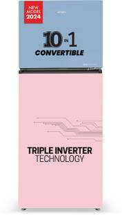 Haier 328 L Frost Free Double Door Top Mount 3 Star Convertible Refrigerator  with Glass DoorConvertib...