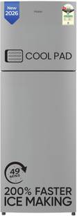 Haier 240 L Frost Free Double Door 1 Star Refrigerator  with Freezer at Top, 200% Faster Ice Making in...