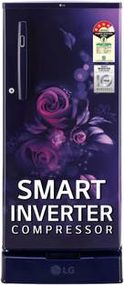 LG 185 L Direct Cool Single Door 4 Star Refrigerator with Base Drawer  with Smart Inverter Compressor