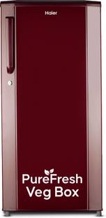 Haier 165 L Direct Cool Single Door 1 Star Refrigerator  with DEFT TechnologyLarge Vegetable Box