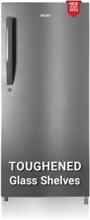Haier 190 L Direct Cool Single Door 3 Star Refrigerator  with 1 Hour Icing TechnologyToughned Glass ShelfLarge Vegetable Box