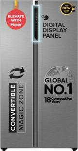 Haier 596 L Frost Free Side by Side Convertible Refrigerator  with Expert Inverter 2-Door,3 Star , (Ma...