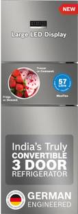 BOSCH 303 L Frost Free Triple Door 3 Star Refrigerator  with Large LED Display, 18 Hrs Cooling Retention,Adaptive Intelligence, VitaFresh 10 Day Fresh Technology
