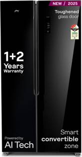 Godrej 600 L Frost Free Side by Side 3 Star Refrigerator  with Powered By AI, Smart convertible Zones ...