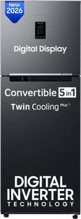 Samsung 301 L Frost Free Double Door 2 Star Refrigerator with Convertible 5-in-1, Digital Inverter, D...